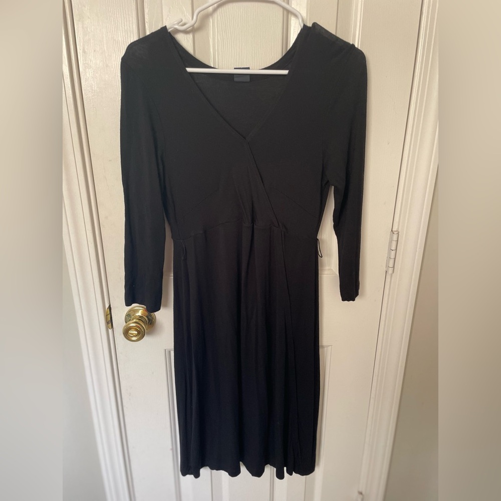Black midi dress